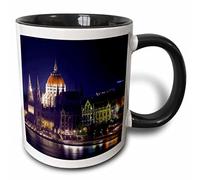 Hungary Budapest. Parliament Building On Danube River Night. Tea Cup Cute Ceramic Drinkware Luxury Tea Mugs for Beverages Latte Cocoa 330Ml