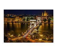 Hungary Chain Bridge Budapest Jigsaw Puzzle 1000 Piece Game Artwork Travel Souvenir Wooden
