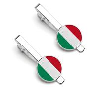 Hungary Flag Hungarian Men's Tie Clips Necktie Bar Pinch Clip Set of 2 Formal Business Wedding Accessories