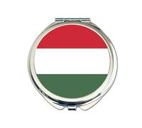 Hungary Flag Pocket Mirror 60mm Compact Travel Makeup Accessory | Hungarian Souvenir Gift for Women | Double-Sided Cosmetic Mirror | National Pride Keepsake Present