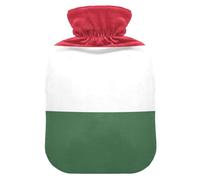 Hungary Flag Water Bottle for Hot Water with Soft Cover, 1L Hot Compresses for The Body for Period Cramps
