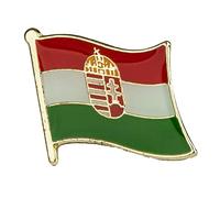 Hungary Hungarian Coat of Arms Flag Metal Enamel Pin Badge - 1.9cm x 1.6cm - Hard Enamel National Crest Lapel Pin - Patriotic Magyar Symbol for Jacket