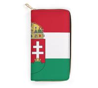 Hungary Hungarian Flag Long Zippered Pouch Slim Clutch Organizer Purse Money and Credit Card Holder for Men Women