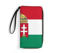 Hungary Hungarian Flag Long Zippered Pouch Slim Clutch Organizer Purse Money and Credit Card Holder for Men Women