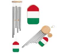 Hungary Hungarian Flag Wind Chimes for Garden Large Aluminium Memorial Wind Chimes for Patio Home Ornaments