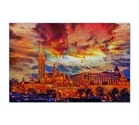 Hungary Jigsaw Puzzle 1000 Piece Hungary Matthias Church Budapest Puzzle Game Artwork Travel Souvenir Wooden