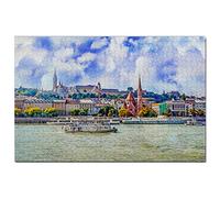 Hungary Jigsaw Puzzle 200 Piece Hungary Castle Hill Budapest Puzzle Game Artwork Travel Souvenir 35x25CM