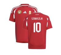 Hungary Junior 2024 - 2025 Home Shirt - Szoboszlai 10 in Red | Size: 9-10 Years Hungary Red 9-10 Years