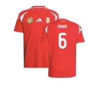 Hungary Men's Mens 2024 - 2025 Home Shirt - Orban 6 in Red | Size: Medium Hungary Red M