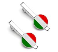 Hungary National Flag Tie Clips for Men Tie Bar Pinch Closure Clip Clamp Pins for Business Party Wedding Anniversary Christmas