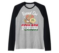 Hungary Raised On Goulash and Langos Hungarian Raglan Baseball Tee