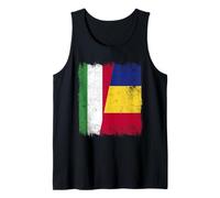 Hungary Romania Half Flag Hungarian Romanian Heritage Tank Top