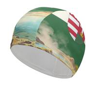 Hungary Spa Hungarian Flag Swimming Cap Women Men Swim Cap | Elastic for Hair and Ear Protection Water Sports Pool Bathing Training