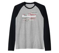 Hungary Towns, Hungary Outline, Hungary Silhouette, Hungary Raglan Baseball Tee