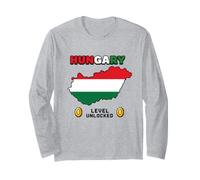 Hungary Tshirt, Hungarian maps, Hungary Flag Shirt for Kids Long Sleeve T-Shirt
