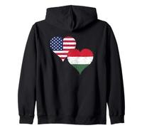 Hungary USA Flags for Proud Hungarian American A Hungary Day Zip Hoodie