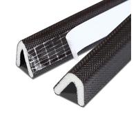 Hungbak Peel and Stick Door Seal Strip V-Shaped, Self Adhesive Draft Stopper Weatherstrip for Window Gaps, Dustproof, Waterproof, Soundproof & Thermal Insulation (Black, 6m x 15mm x 11.5mm)