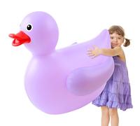 Hungdao 1 Pack 4 Feet Giant Inflatable Duck Huge Rubber Duck Large Blow up Pool Float for Summer Beach Swimming Pool Carnival Birthday Party Parade Decoration (Purple)
