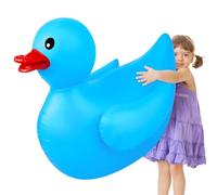 Hungdao 1 Pack 4 Feet Giant Inflatable Duck Huge Rubber Duck Large Blow up Pool Float for Summer Beach Swimming Pool Carnival Birthday Party Parade Decoration (Blue)
