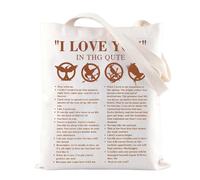 Hunger Gamer Tote Bag Hunger Movie Inspired Reusable Grocery Shopping Bag Hunger Fans Shoulder Bag (Love You Qute Tote)