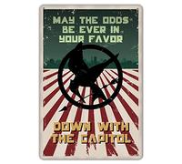 Hunger Games May The Odds Be Ever Tin Sign Home Decor Wall Plaque Retro Aluminum Signs for Home Office Garden Garage Bar Club 8x12 Inch