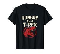 Hungry as a T-Rex Red White Black Dino Graphic T-Shirt