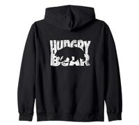 Hungry Bear Hiding in Plain Sight Zip Hoodie