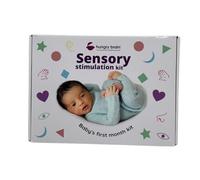 Hungry Brain (SSK) Sensory Stimulation Kit for 0 to 1 Months Flash Cards for Babies & Infants - High Contrast Black & White Flash Cards | Visual Stimulation, Olfactory, Auditory & Tactile | Newborns