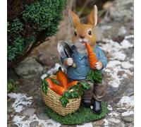 Hungry Bunny Resin Sculpture Home Garden Peter Rabbit Statue Outdoor Ornament