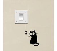 Hungry Cat See The Fish Funny Switch Stickers Decor Vinyl Wall DecaDurability