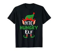Hungry Elf Shirt Pjs Matching Family Group Christmas Pj Top T-Shirt