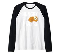 Hungry for More Naps Funny Sloth Sleep Vibes Raglan Baseball Tee