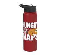Hungry for More Naps Funny Sloth Sleep Vibes Stainless Steel Insulated Water Bottle