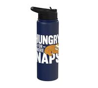 Hungry for More Naps Funny Sloth Sleep Vibes Stainless Steel Insulated Water Bottle