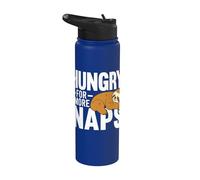 Hungry for More Naps Funny Sloth Sleep Vibes Stainless Steel Insulated Water Bottle