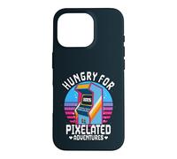 Hungry For Pixelated Adventures Retro Arcade Gaming Case for iPhone 16 Pro