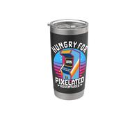 Hungry for Pixelated Adventures Retro Arcade Gaming Stainless Steel Insulated Tumbler