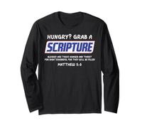 Hungry Grab A Scripture Funny Christian God Jesus Men Women Long Sleeve T-Shirt