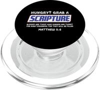 Hungry Grab A Scripture Funny Christian God Jesus Men Women PopSockets PopGrip for MagSafe