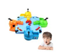 Hungry Hippos Board Game,Bead Swallowing Hippo Game,Marble Swallowing Early Education Games, Interactive Parent-Child Marble Toy for Kids Color Recognition & Hand-Eye Coordination, 2-4 Players