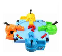 Hungry Hippos Game for Preschoolers, Bead Swallowing Hippo Board Game, Early Education Games, Interactive Parent-Child Marble Toy for Kids Color Recognition & Hand-Eye Coordination, 2-4 Players