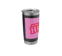 Hungry Hippos Red Pink Logo Stainless Steel Insulated Tumbler