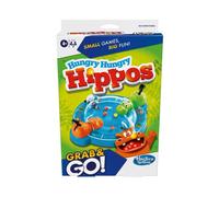 Hasbro Gaming Hungry Hungry Hippos Travel Game, Travel Games for Kids, Portable Grab and Go Marble-Chomping Game for Ages 4+