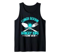 Hungry Kids Lunch Serving Crew Funny Food Design Tank Top