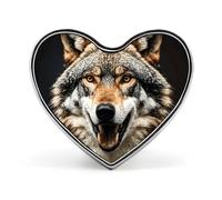Hungry like a wolf Dachshund Lapel Pin - Heart Shape Brooch Pins for Men & Women Suit Accessories, 1" Lightweight Enamel Lapel Pins Buttons for Backpacks, Hats, Bags, Lanyards
