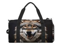 Hungry Like A Wolf Gym Bag for Women Men Shoe Compartment Waterproof Travel Bags Sports Duffle Bag for Sports Gyms Yoga