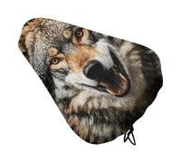 Hungry Like A Wolf Waterproof Bike Seat Cushion with Drawstring for Women Men Soft Padded Bicycle Seat Cover for Comfort Wide Road Bike Saddles Universal Fit for Mountain Exercise
