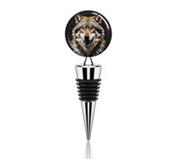 Hungry Like A Wolf Wine Stopper Zinc Alloy Beverage Bottle Stopper Reusable Leak Proof Wine Cork Cute Champagne Saver Decorative Bottle Sealer Plug Gift for Men Women
