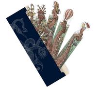 HUNGRY MINDS Hand-Drawn Octopus Bookmarks Set of 5 - Large Paper Book Marks for Reading with Unique Design and Elegant Envelope - Perfect Gift for Readers