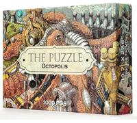 HUNGRY MINDS Octopolis 1000 Piece Jigsaw Puzzle for Adults - Challenging and Difficult Puzzle with Stunning Octopus Theme - Brain-Teasing Gift